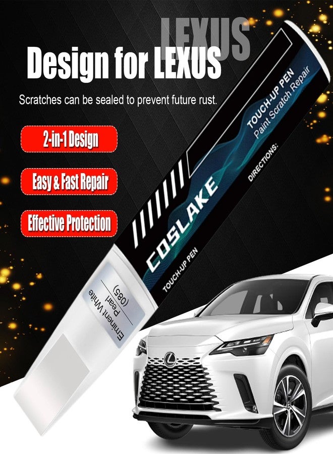 COSLAKE Car Touch Up Paint(Matador Red Mica(3R1)) for Lexus, Car Paint Scratch Repair Kit, Quick & Easy Solution to Repair, 2 in 1 Scratch Remover Pen with Color-Matched - Image 2
